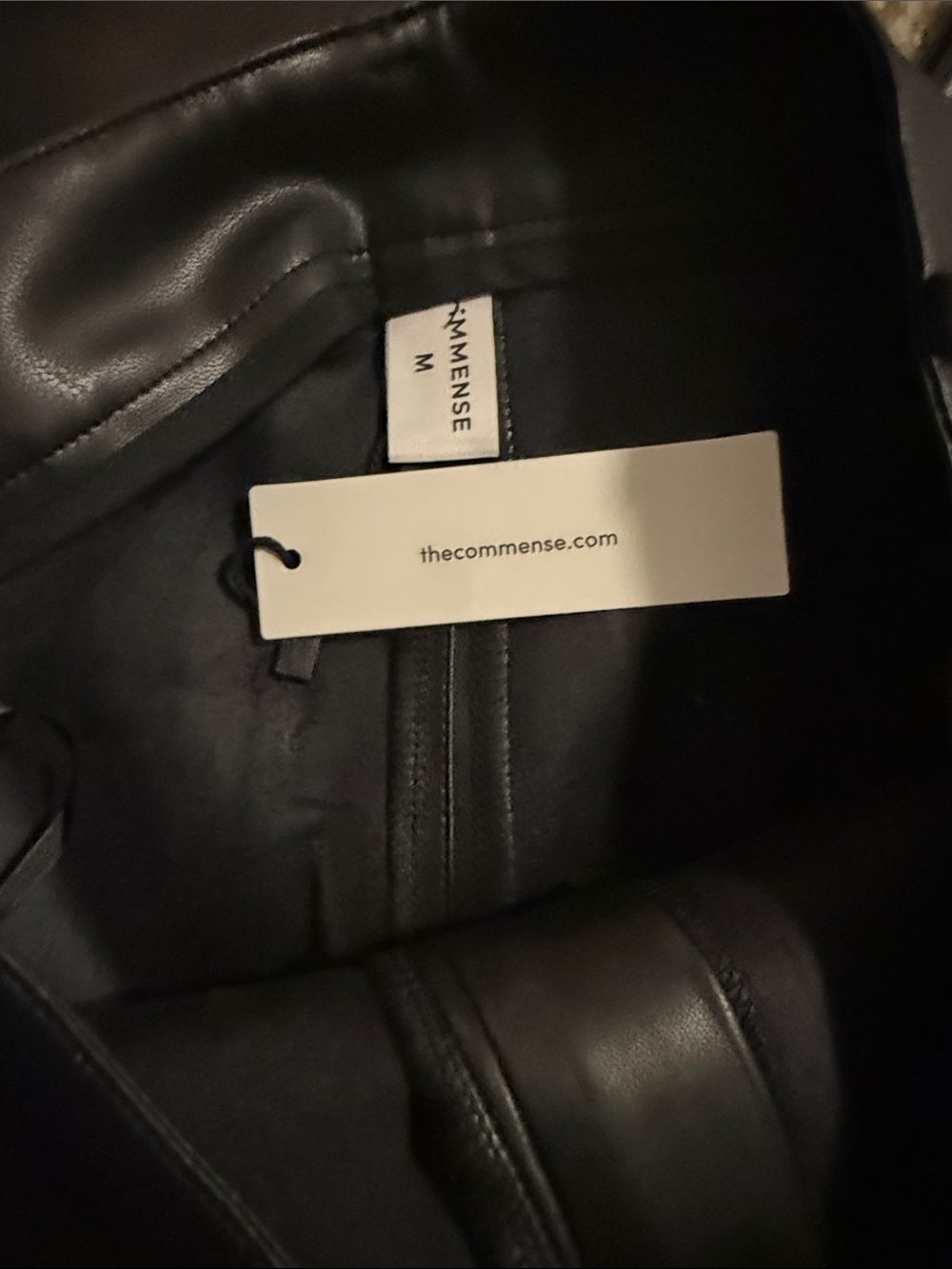 Commense Black Wide-Leg Faux Leather Pants - Picture 4 of 4